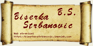 Biserka Štrbanović vizit kartica